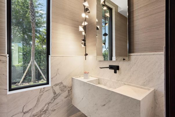 Bathroom, Interior, Marble Walls