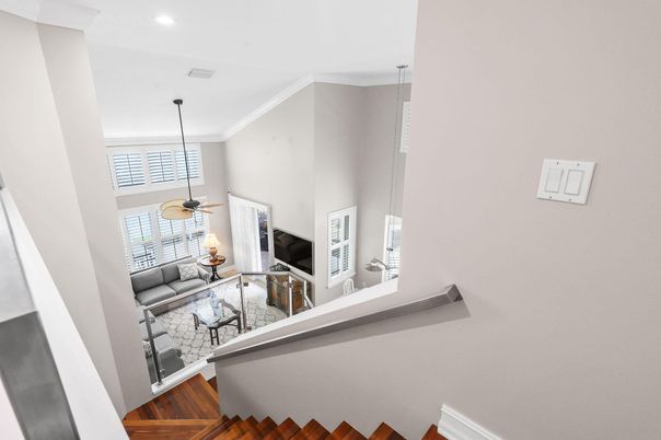 Interior, Living room, Pendant Lights, Recessed Lighting, Wood Texture Flooring