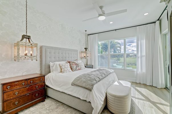 Bedroom, Interior, Pendant Lights, Recessed Lighting