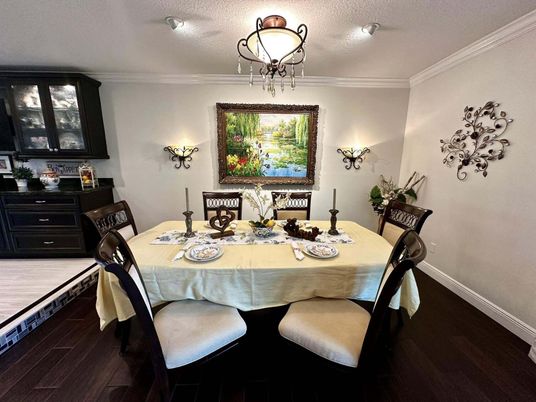 Dining room, Interior, Wood Texture Flooring