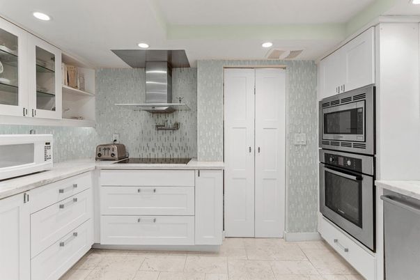 Interior, Kitchen, Recessed Lighting, Stainless Steel Appliances