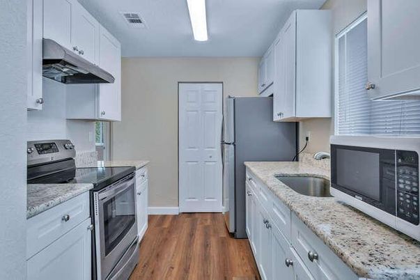 Interior, Kitchen, Wood Texture Flooring