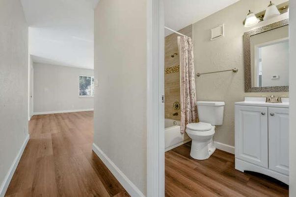 Bathroom, Interior, Wood Texture Flooring