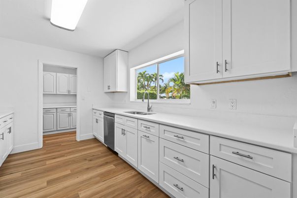 Interior, Kitchen, Wood Texture Flooring