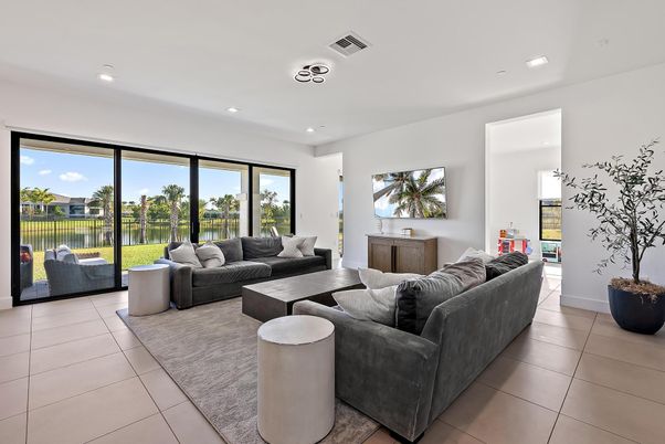 Interior, Living room, Recessed Lighting