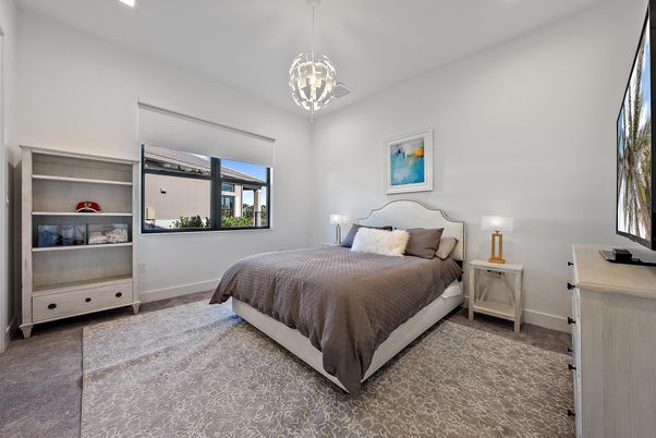 Bedroom, Interior, Pendant Lights, Recessed Lighting