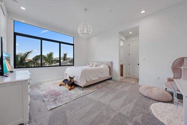 Bedroom, Interior, Pendant Lights, Recessed Lighting