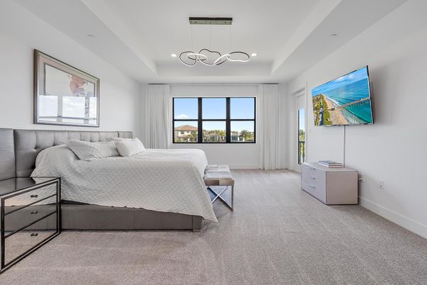 Bedroom, Interior, Pendant Lights, Recessed Lighting