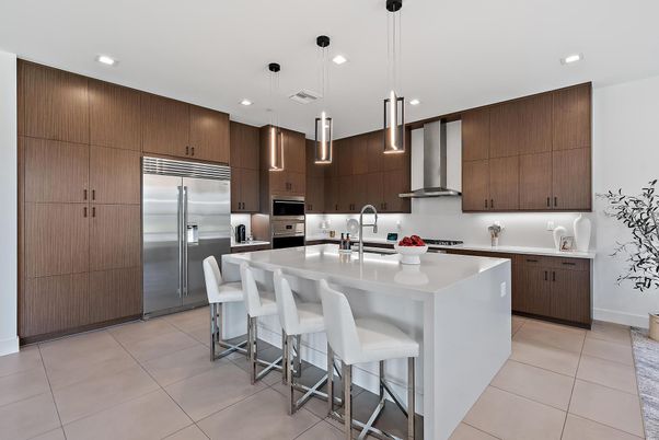 Interior, Kitchen, Pendant Lights, Recessed Lighting, Stainless Steel Appliances