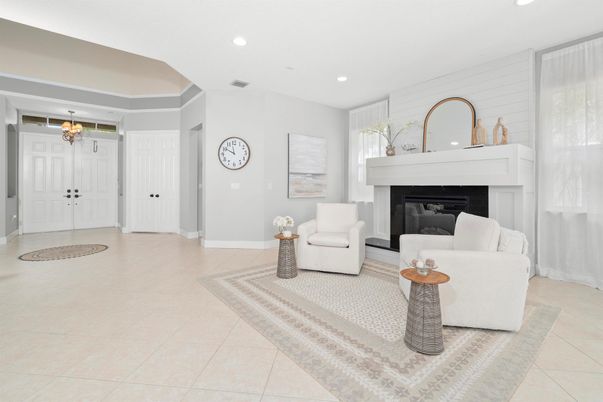 Fireplace, Interior, Living room, Recessed Lighting