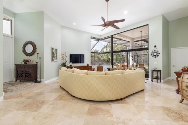 Interior, Living room, Recessed Lighting, Sun Room
