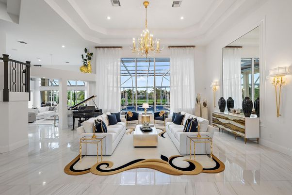 Chandelier, Interior, Living room, Piano, Recessed Lighting