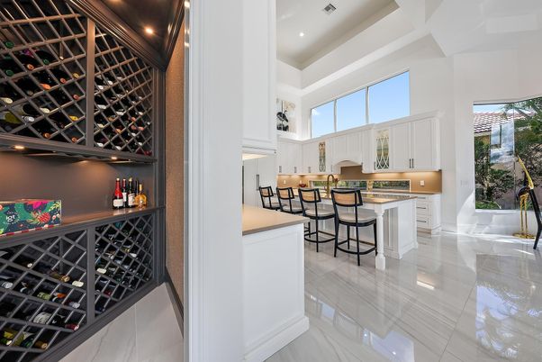 Interior, Kitchen, Recessed Lighting, Wine Storage