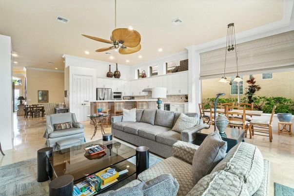 Dining room, Interior, Kitchen, Living room, Pendant Lights, Recessed Lighting, Stainless Steel Appliances