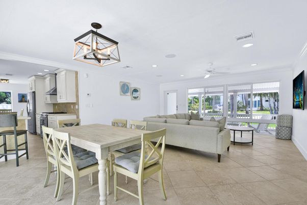 Dining room, Interior, Kitchen, Living room, Pendant Lights, Recessed Lighting