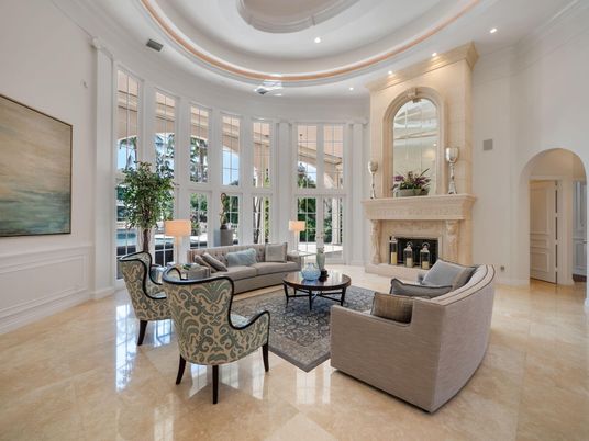 Fireplace, Interior, Living room, Recessed Lighting