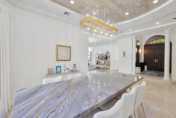 Dining room, Interior, Pendant Lights, Recessed Lighting
