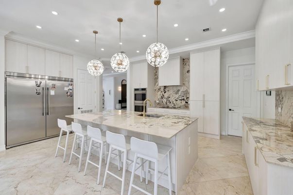 Interior, Kitchen, Pendant Lights, Recessed Lighting, Stainless Steel Appliances