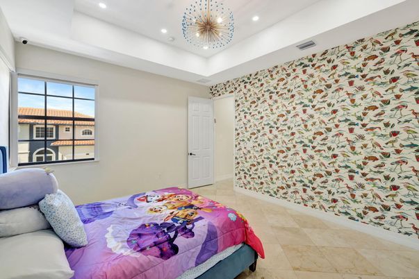 Bedroom, Interior, Pendant Lights, Recessed Lighting