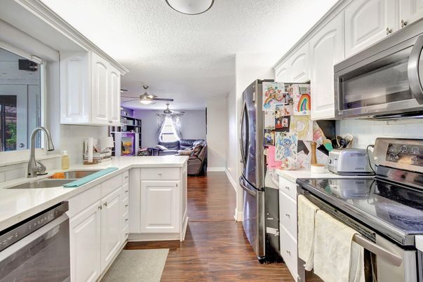 Interior, Kitchen, Wood Texture Flooring