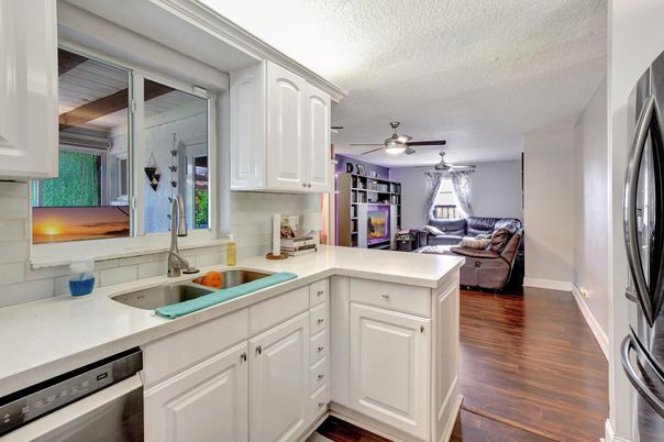 Interior, Kitchen, Wood Texture Flooring