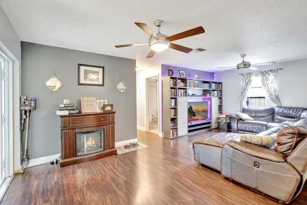 Fireplace, Interior, Wood Texture Flooring
