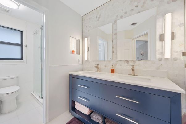 Bathroom, Dual Sink Vanities, Glass Shower, Interior