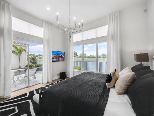 Bedroom, Chandelier, Interior, Recessed Lighting, Water