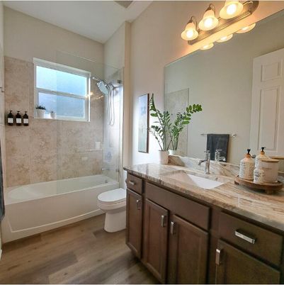 Bathroom, Interior, Wood Texture Flooring