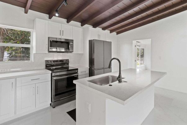 Interior, Kitchen, Marble, Stainless Steel Appliances, Wooden Beams, Wooden Ceilings