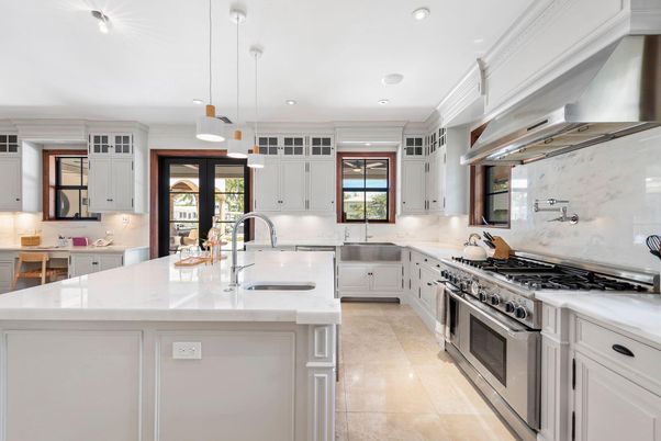 Interior, Kitchen, Pendant Lights, Recessed Lighting, Stainless Steel Appliances