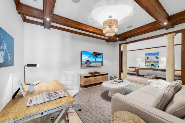 Chandelier, Interior, Living room, Wooden Beams