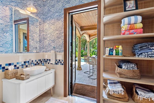 Bathroom, Interior, Wooden Beams, Wooden Ceilings