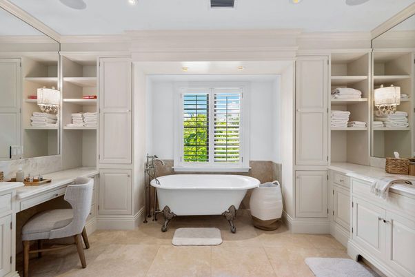 Bathroom, Free Standing Baths, Interior, Recessed Lighting