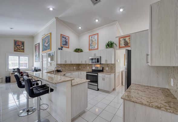 Interior, Kitchen, Recessed Lighting, Stainless Steel Appliances