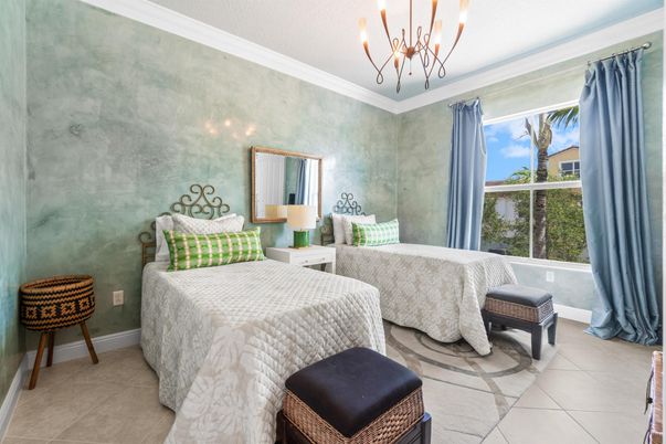 Bedroom, Chandelier, Interior
