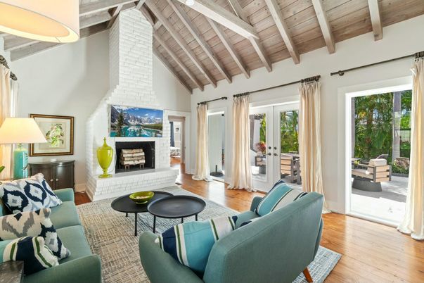 Fireplace, Interior, Living room, Stone Walls, Wooden Beams, Wooden Ceilings, Wood Texture Flooring