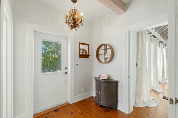 Chandelier, Interior, Wooden Beams, Wood Texture Flooring