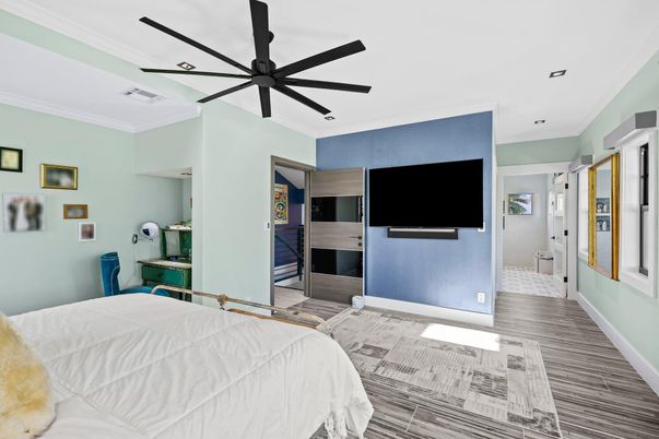 Bedroom, Interior, Recessed Lighting