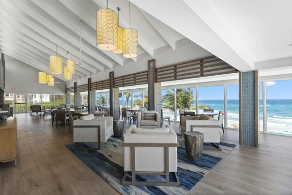 Dining room, Interior, Living room, Pendant Lights, Water, Wood Texture Flooring