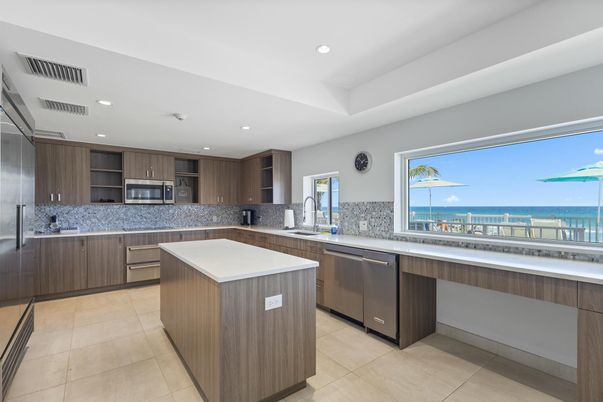 Interior, Kitchen, Recessed Lighting, Stainless Steel Appliances, Water