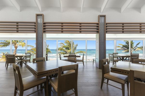 Dining room, Interior, Water, Wooden Beams, Wood Texture Flooring