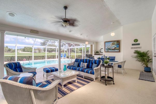 Dining room, Interior, Living room, Pendant Lights, Pool, Sun Room