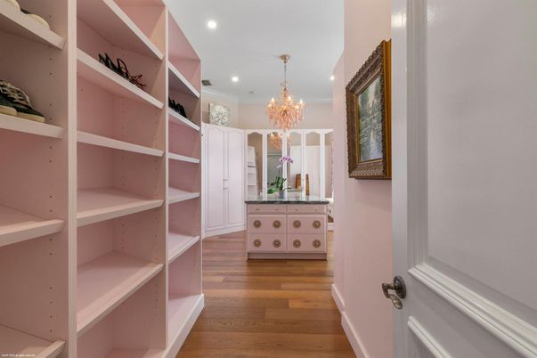 Chandelier, Interior, Recessed Lighting, Walk-in Closets, Wood Texture Flooring