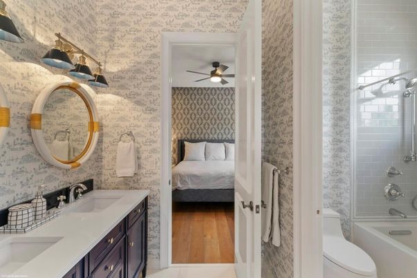 Bathroom, Bedroom, Dual Sink Vanities, Interior, Wood Texture Flooring