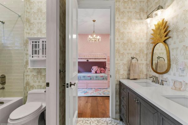 Bathroom, Bedroom, Chandelier, Interior, Wood Texture Flooring