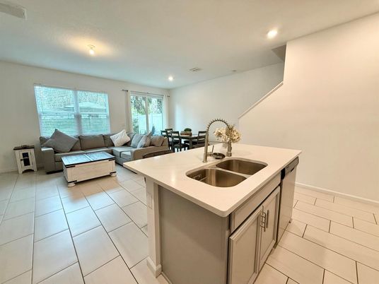 Dining room, Interior, Kitchen, Living room, Recessed Lighting