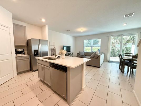 Dining room, Interior, Kitchen, Living room, Recessed Lighting, Stainless Steel Appliances