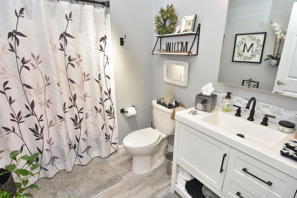 Bathroom, Interior, Wood Texture Flooring