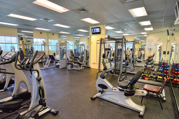 Fitness Equipment, Gym, Interior, Recessed Lighting